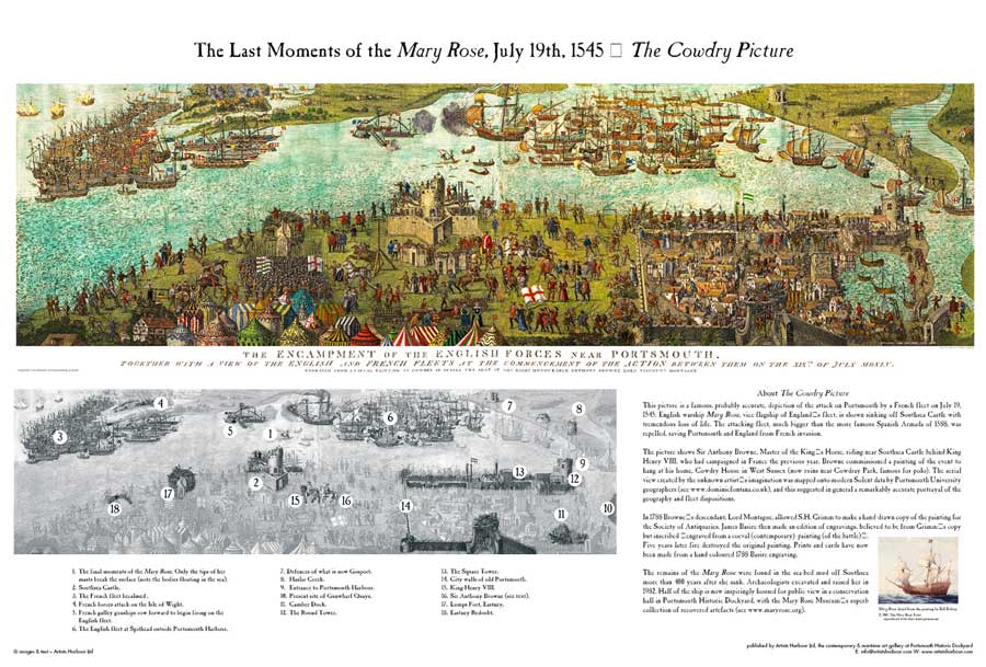 The Last Moments of the Mary Rose at the Battle of the Solent - POSTER