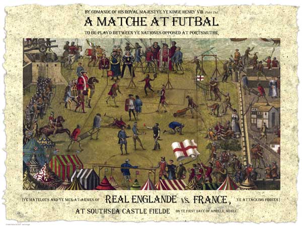 Historic Tudor Football Poster –  April 1, 1545