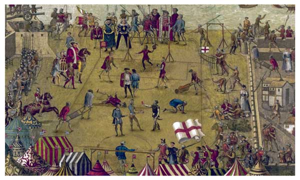 Historic Tudor Football Painting –  April 1, 1545