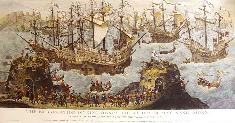 The Embarkation of Henry VIII at Dover - PRINT