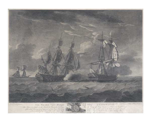 HMS Pearl capturing l\'Esperance, 1780