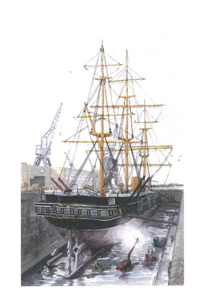 HMS Warrior in Dry Dock