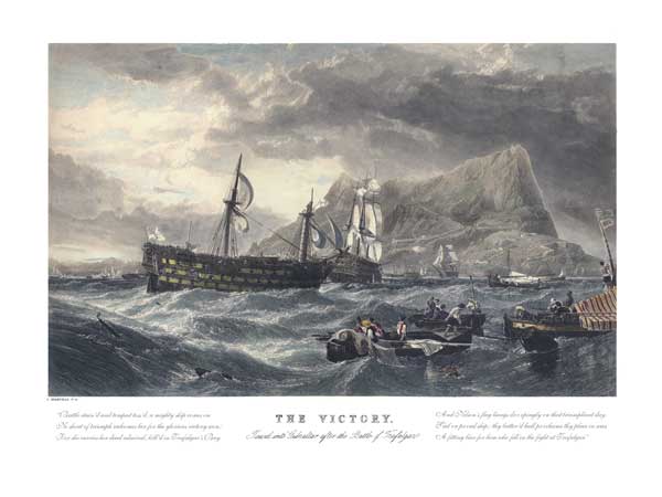 The Victory Towed into Gibraltar After the Battle of Trafalgar - ORIGINAL