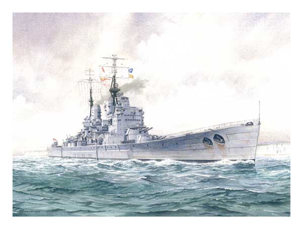 HMS Vanguard, the Last British Battleship - PRINT
