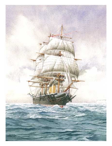Under Sail – HMS Warrior, the First Battleship - PRINT